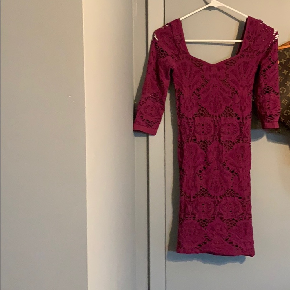 Purple body on dress